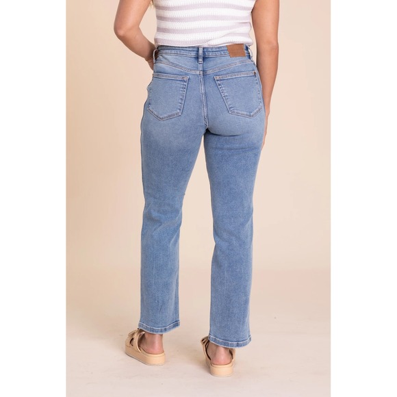 Judy Blue High Waist Straight Fit Jeans - Size 16W - Dark Wash JB82561DK NWT - Picture 4 of 11